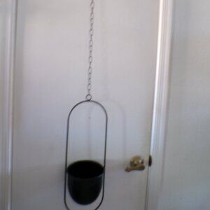 38" Long All Metal Hanging Pot with Chain Garden Plants New
